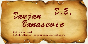 Damjan Banašević vizit kartica